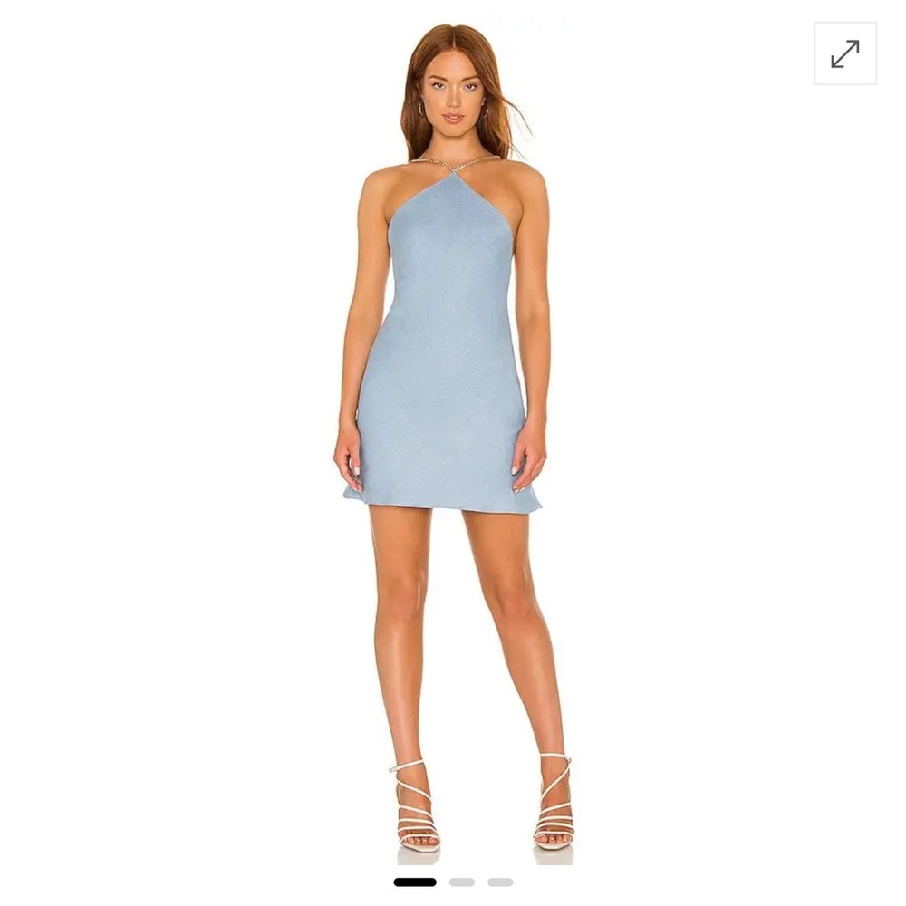 AMANDA UPRICHARD X Claudia X Back Chain Dress In Blue - Sky Blue